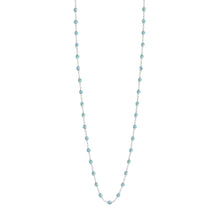 Gigi Clozeau - Sautoir aqua Classique Gigi, or blanc, 60 cm