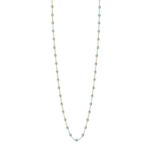 Gigi Clozeau - Sautoir aqua Classique Gigi, or rose, 60 cm
