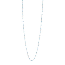 Gigi Clozeau - Sautoir bleu layette Classique Gigi, or blanc, 60 cm