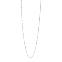 Gigi Clozeau - Sautoir bleu layette Classique Gigi, or rose, 86 cm