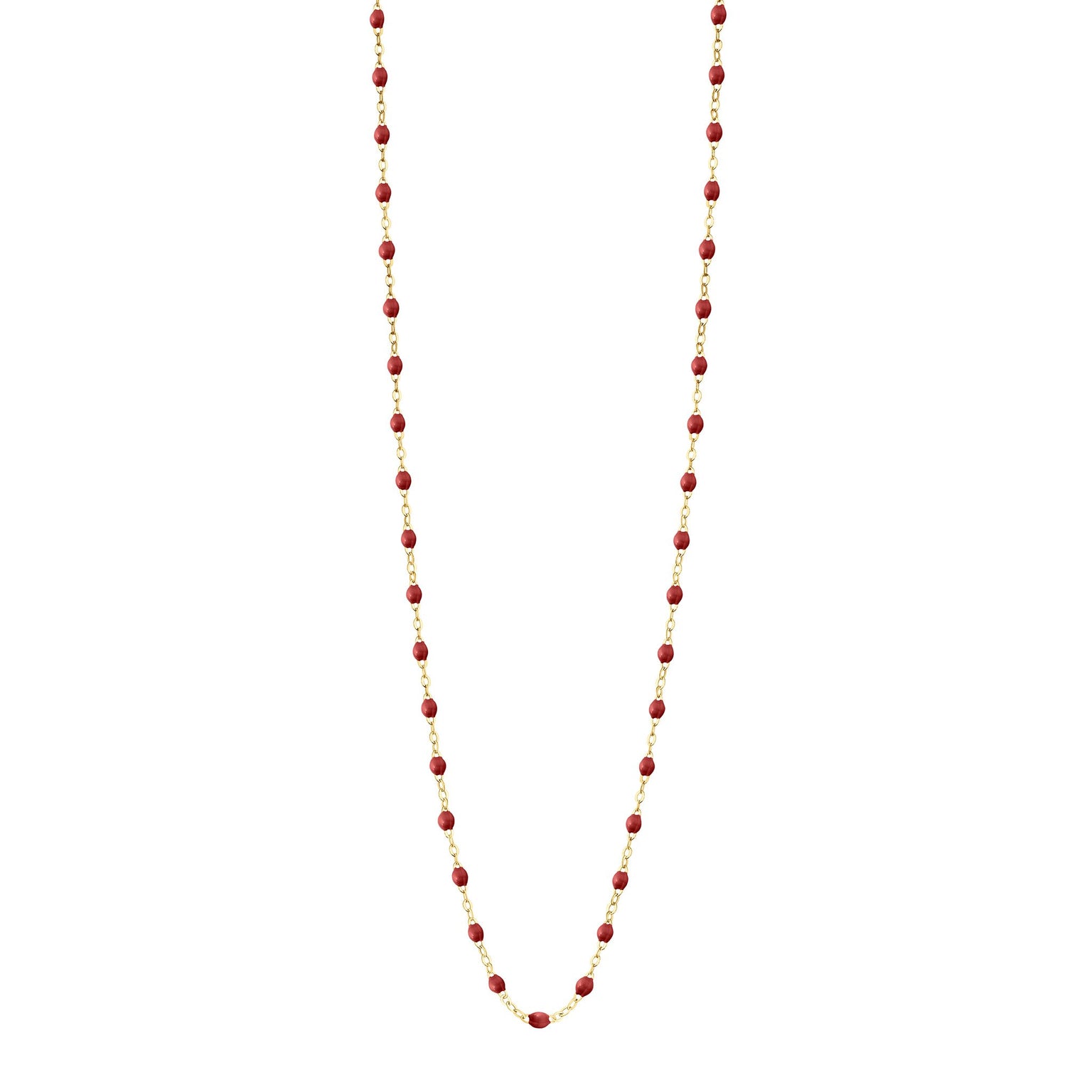 Gigi Clozeau - Sautoir bordeaux Classique Gigi, or jaune, 60 cm