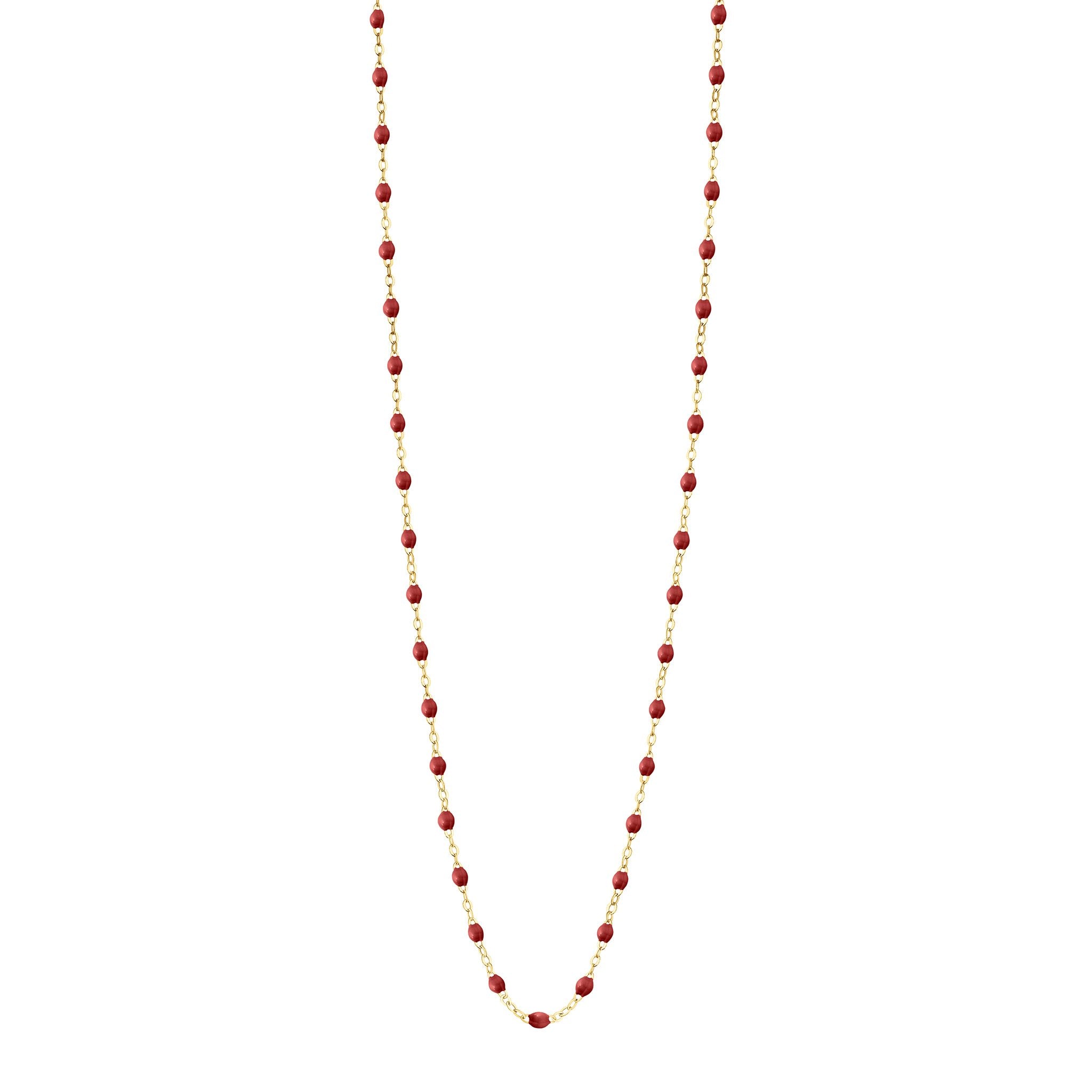 Gigi Clozeau - Sautoir bordeaux Classique Gigi, or jaune, 86 cm