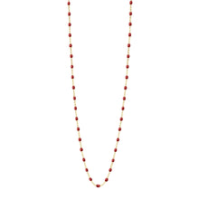 Gigi Clozeau - Sautoir bordeaux Classique Gigi, or jaune, 86 cm