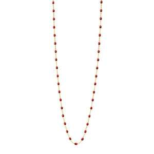 Gigi Clozeau - Sautoir bordeaux Classique Gigi, or jaune, 86 cm