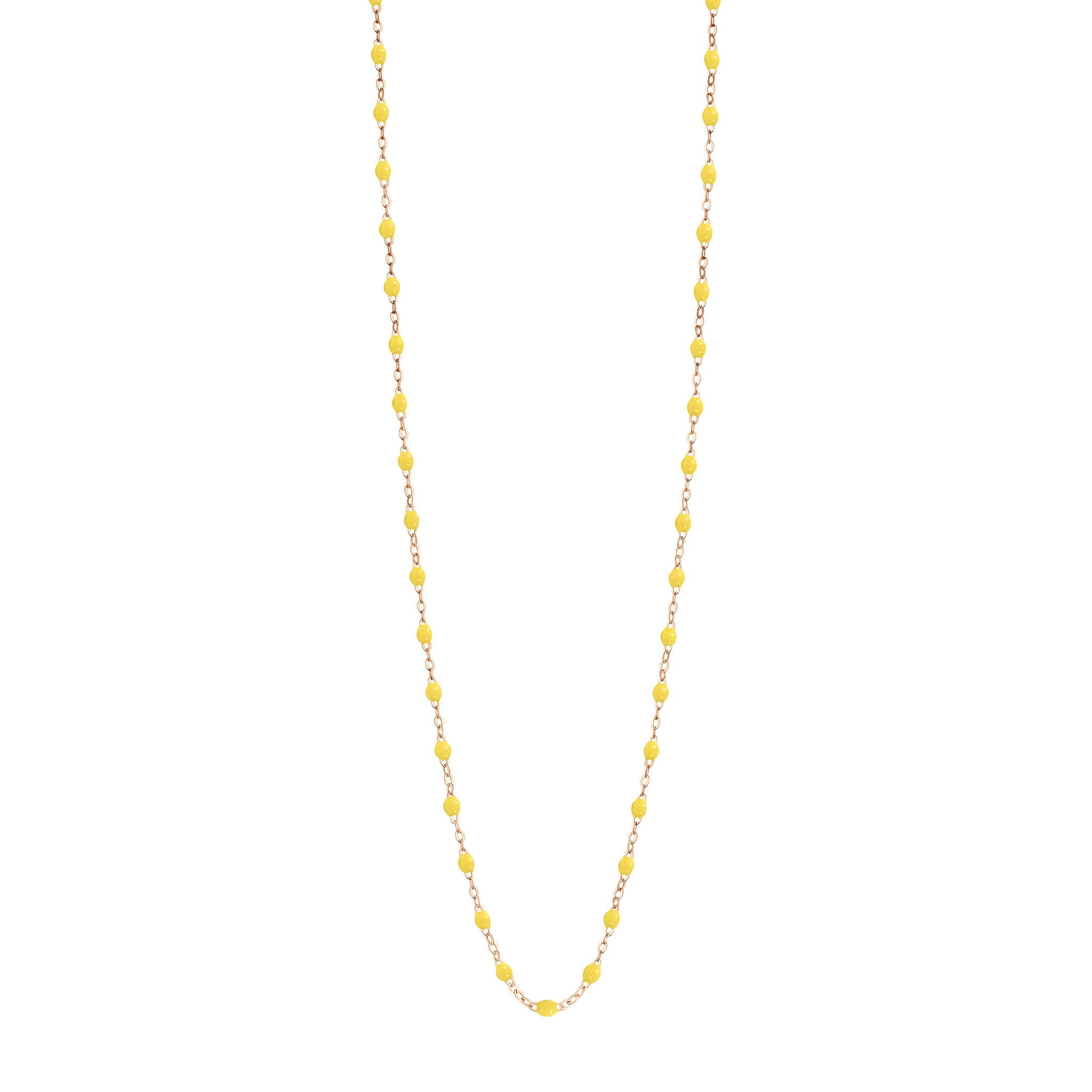 Gigi Clozeau - Sautoir citron Classique Gigi, or rose, 60 cm