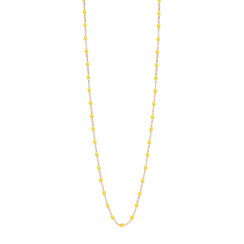 Gigi Clozeau - Sautoir citron Classique Gigi, or rose, 60 cm