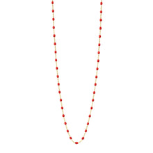 Gigi Clozeau - Sautoir coquelicot Classique Gigi, or jaune, 86 cm