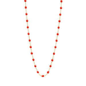 Gigi Clozeau - Sautoir corail Classique Gigi, or jaune, 60 cm
