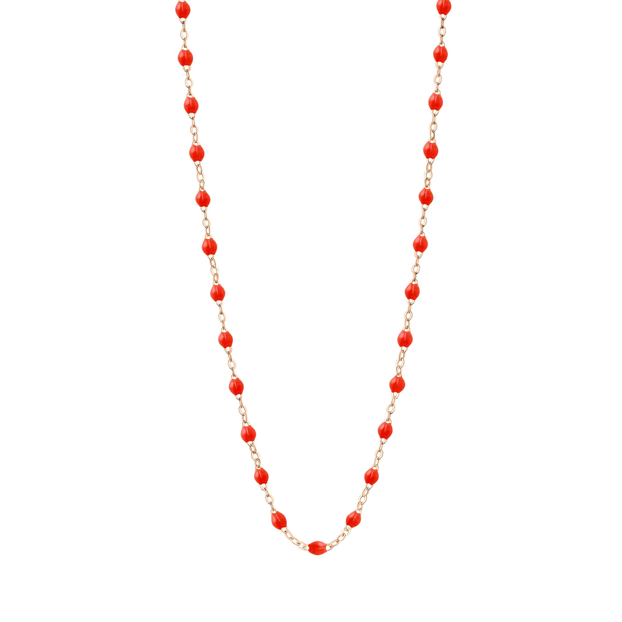 Gigi Clozeau - Sautoir corail Classique Gigi, or rose, 60 cm