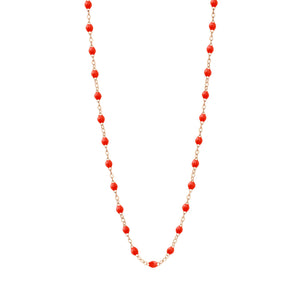 Gigi Clozeau - Sautoir corail Classique Gigi, or rose, 60 cm