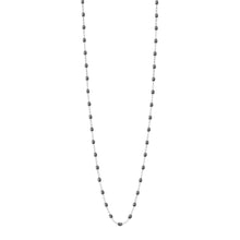 Gigi Clozeau - Sautoir gris foncé Classique Gigi, or blanc, 60 cm
