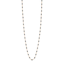 Gigi Clozeau - Sautoir gris foncé Classique Gigi, or rose, 86 cm