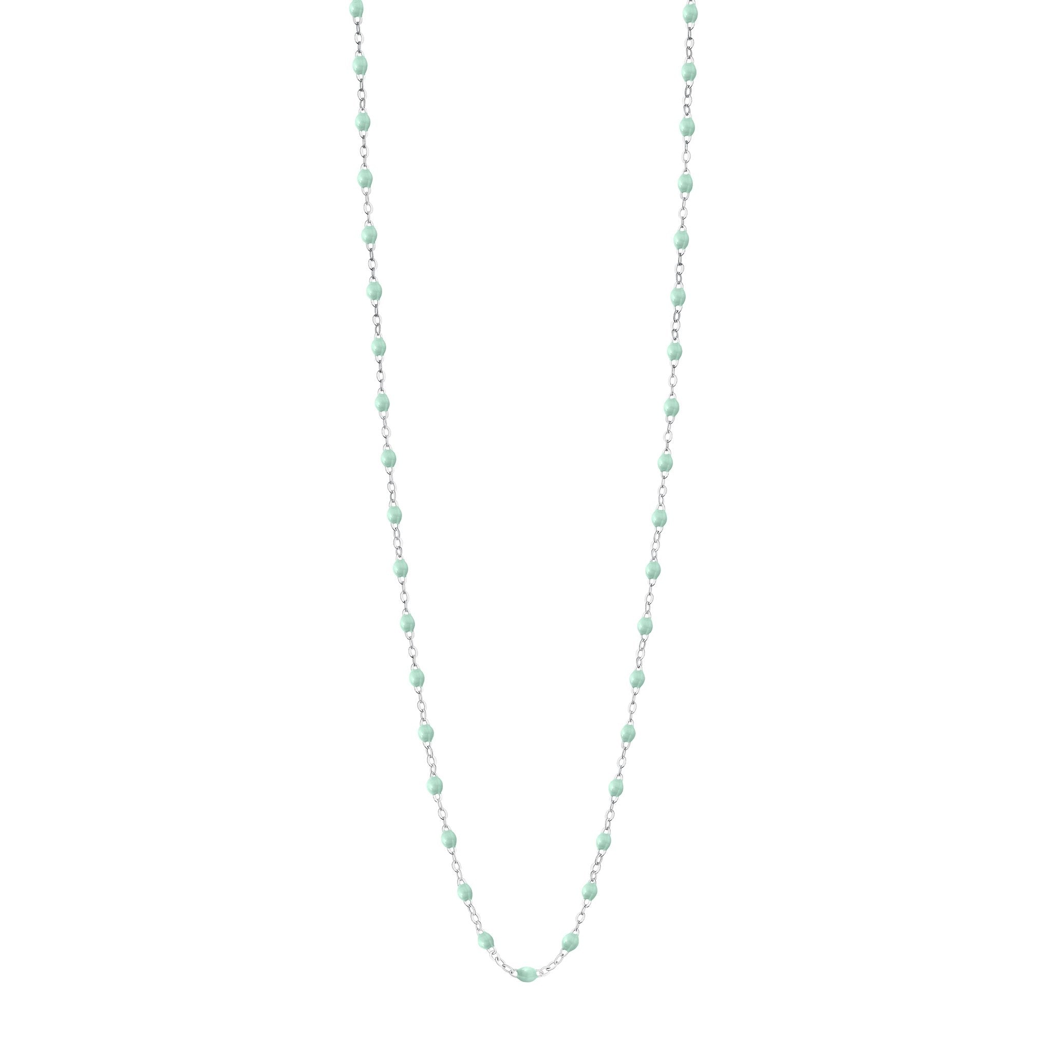 Gigi Clozeau - Sautoir jade Classique Gigi, or blanc, 60 cm