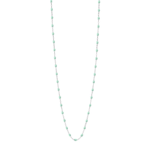 Gigi Clozeau - Sautoir jade Classique Gigi, or blanc, 60 cm