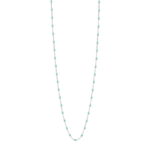 Gigi Clozeau - Sautoir jade Classique Gigi, or blanc, 60 cm