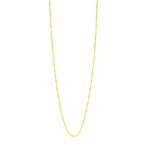 Gigi Clozeau - Sautoir jaune fluo Classique Gigi, or jaune, 86 cm