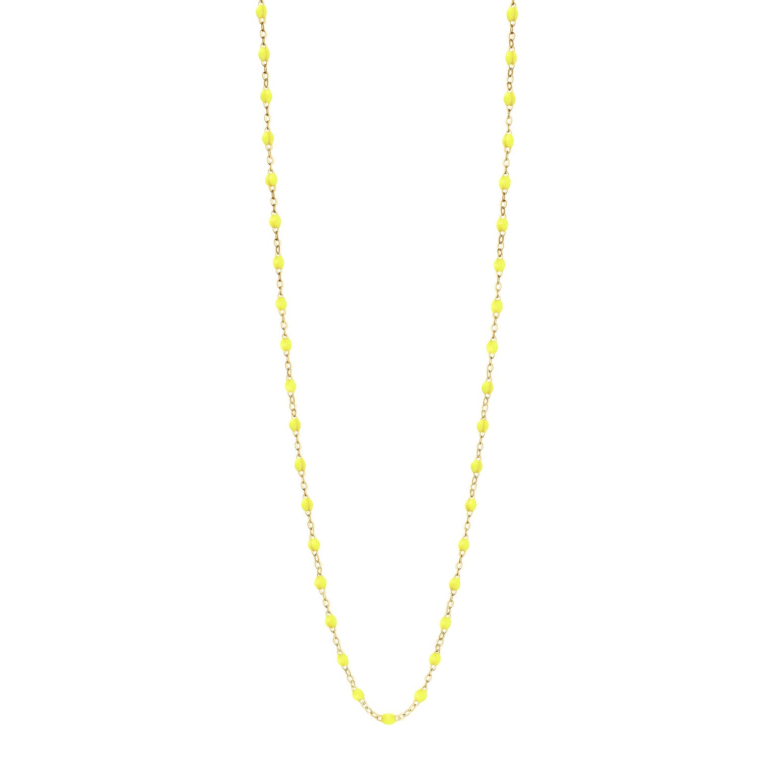 Gigi Clozeau - Sautoir jaune fluo Classique Gigi, or jaune, 86 cm