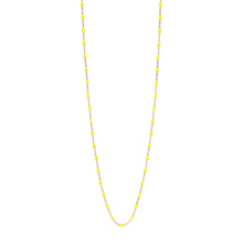 Gigi Clozeau - Sautoir jaune fluo Classique Gigi, or rose, 60 cm