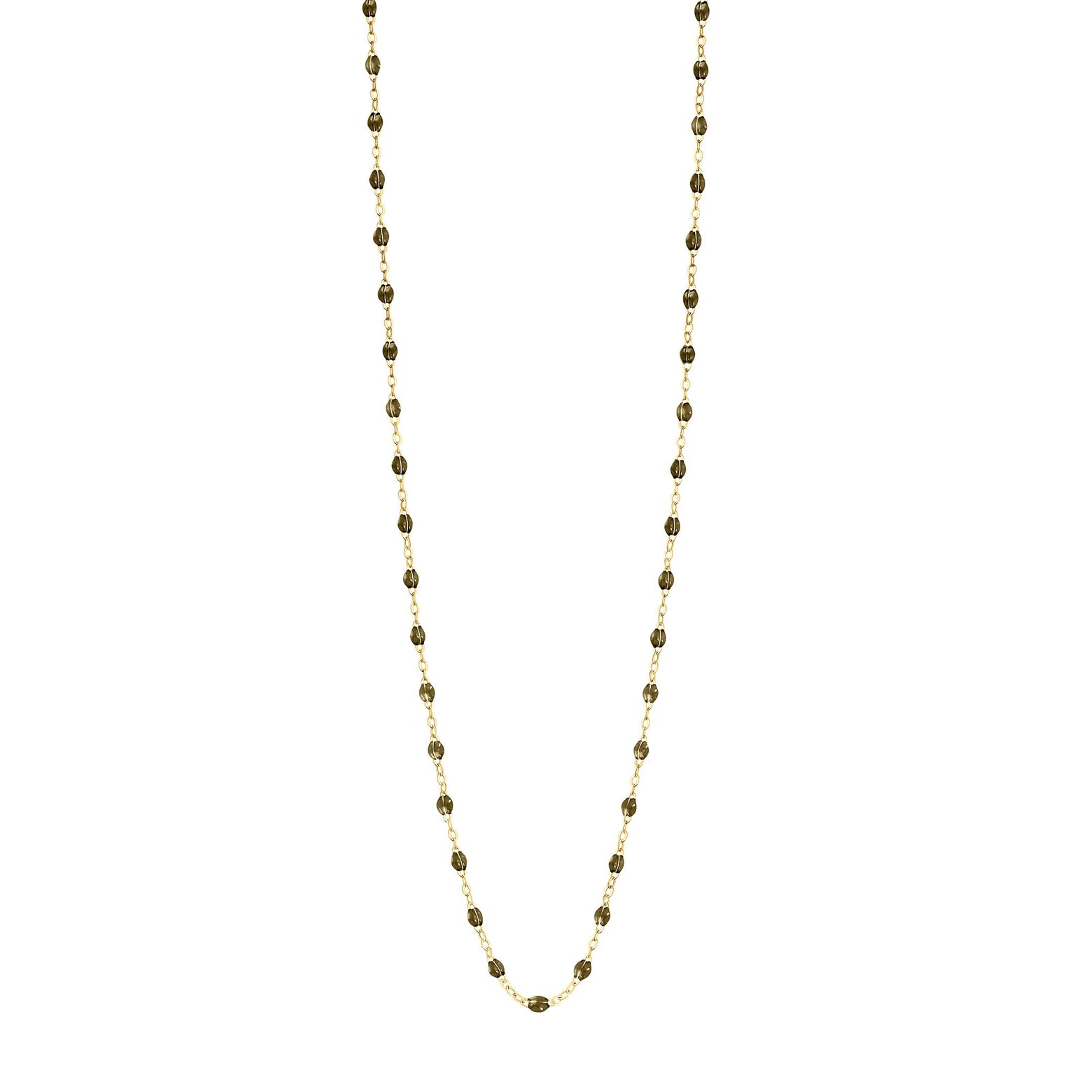 Gigi Clozeau - Sautoir kaki Classique Gigi, or jaune, 86 cm