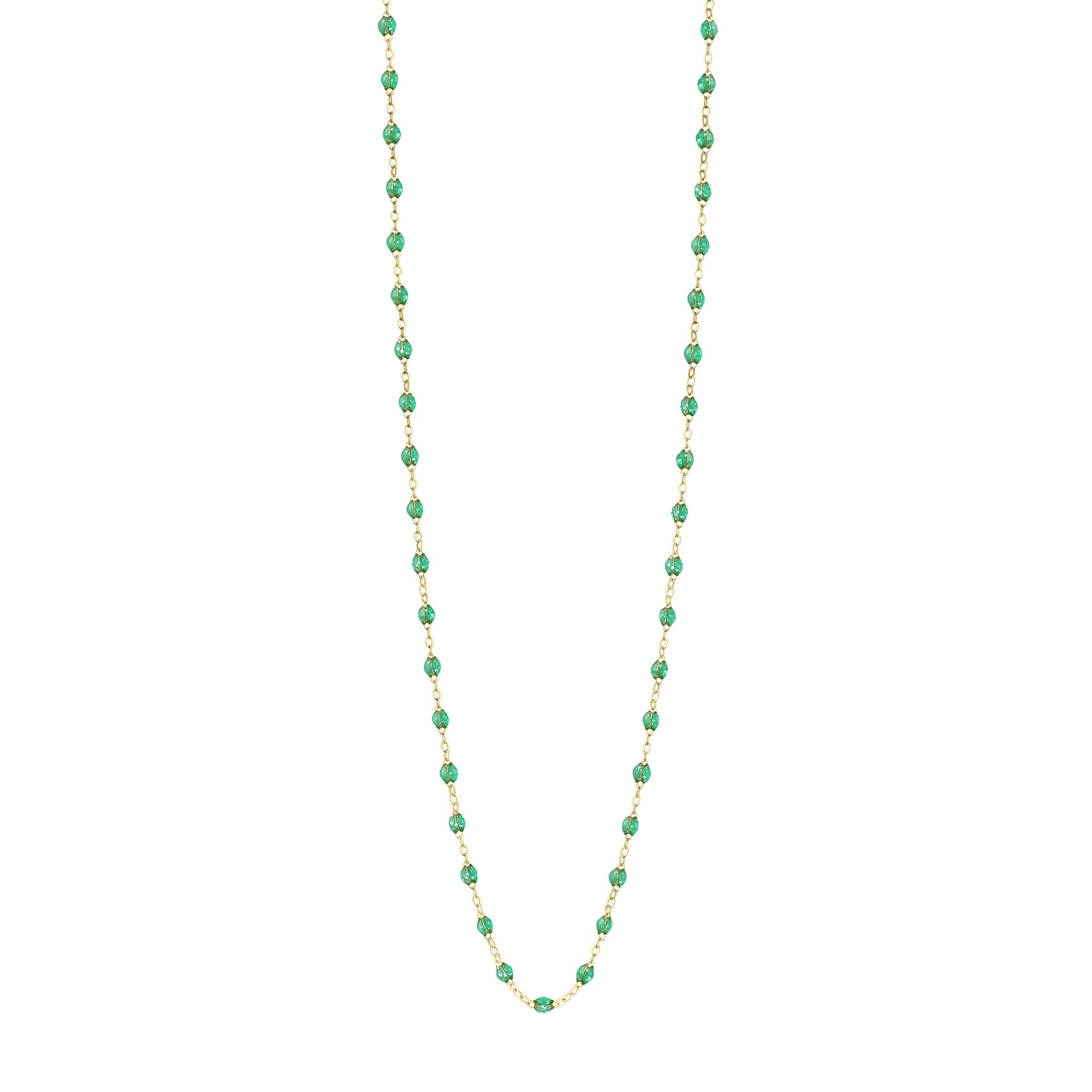 Gigi Clozeau - Sautoir menthe Classique Gigi, or jaune, 86 cm