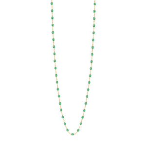 Gigi Clozeau - Sautoir menthe Classique Gigi, or jaune, 86 cm