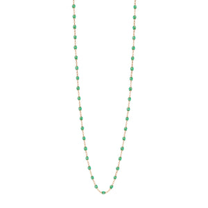 Gigi Clozeau - Sautoir menthe Classique Gigi, or rose, 86 cm