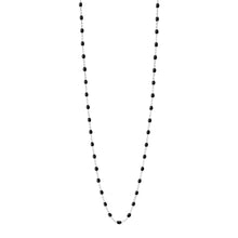 Gigi Clozeau - Sautoir noir Classique Gigi, or blanc, 60 cm