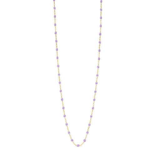 Gigi Clozeau - Sautoir parme Classique Gigi, or jaune, 60 cm