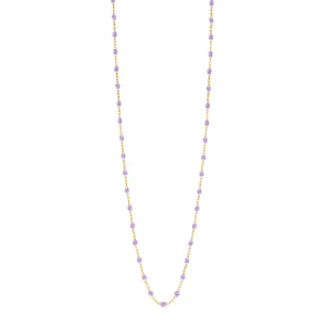 Gigi Clozeau - Sautoir parme Classique Gigi, or jaune, 60 cm