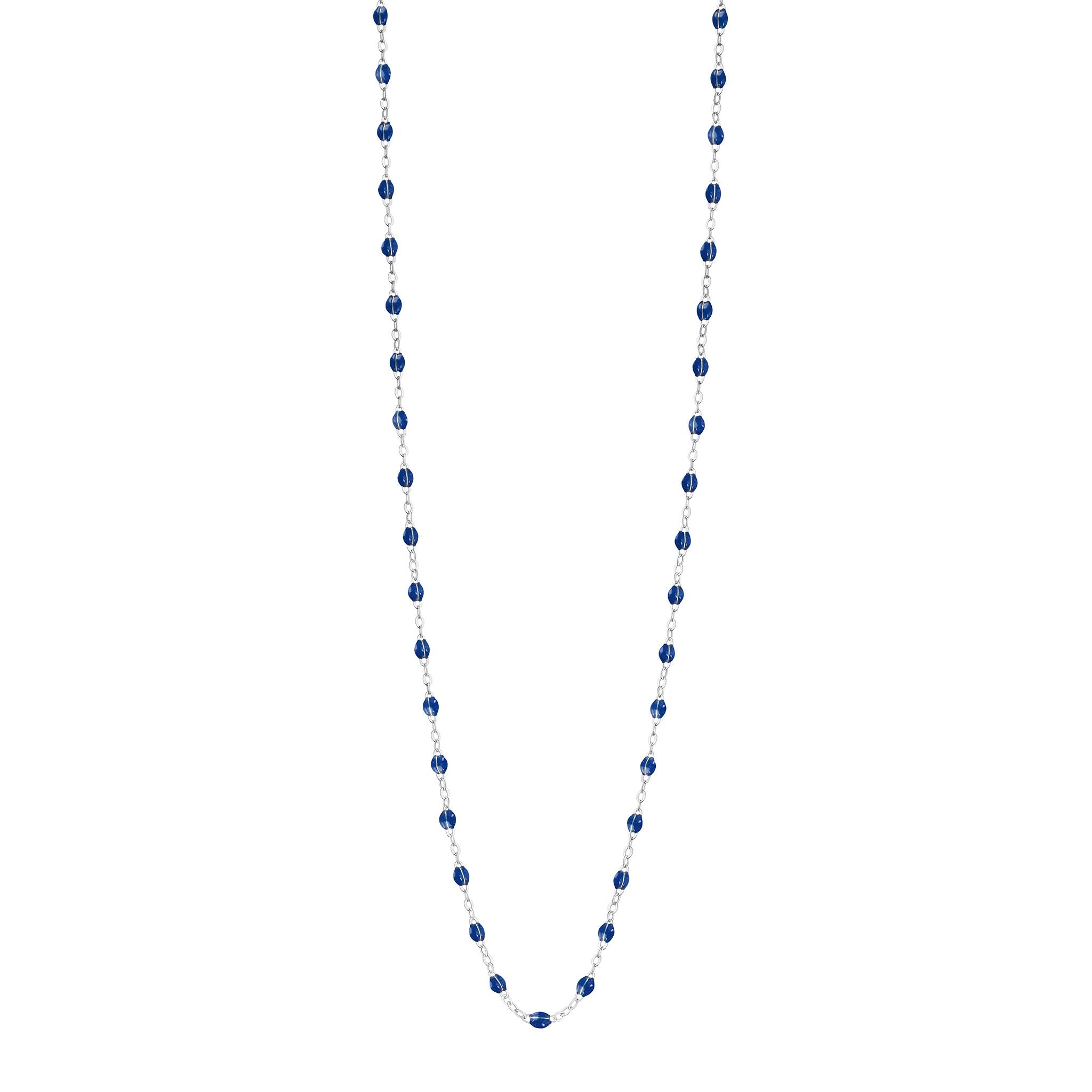 Gigi Clozeau - Sautoir prusse Classique Gigi, or blanc, 60 cm