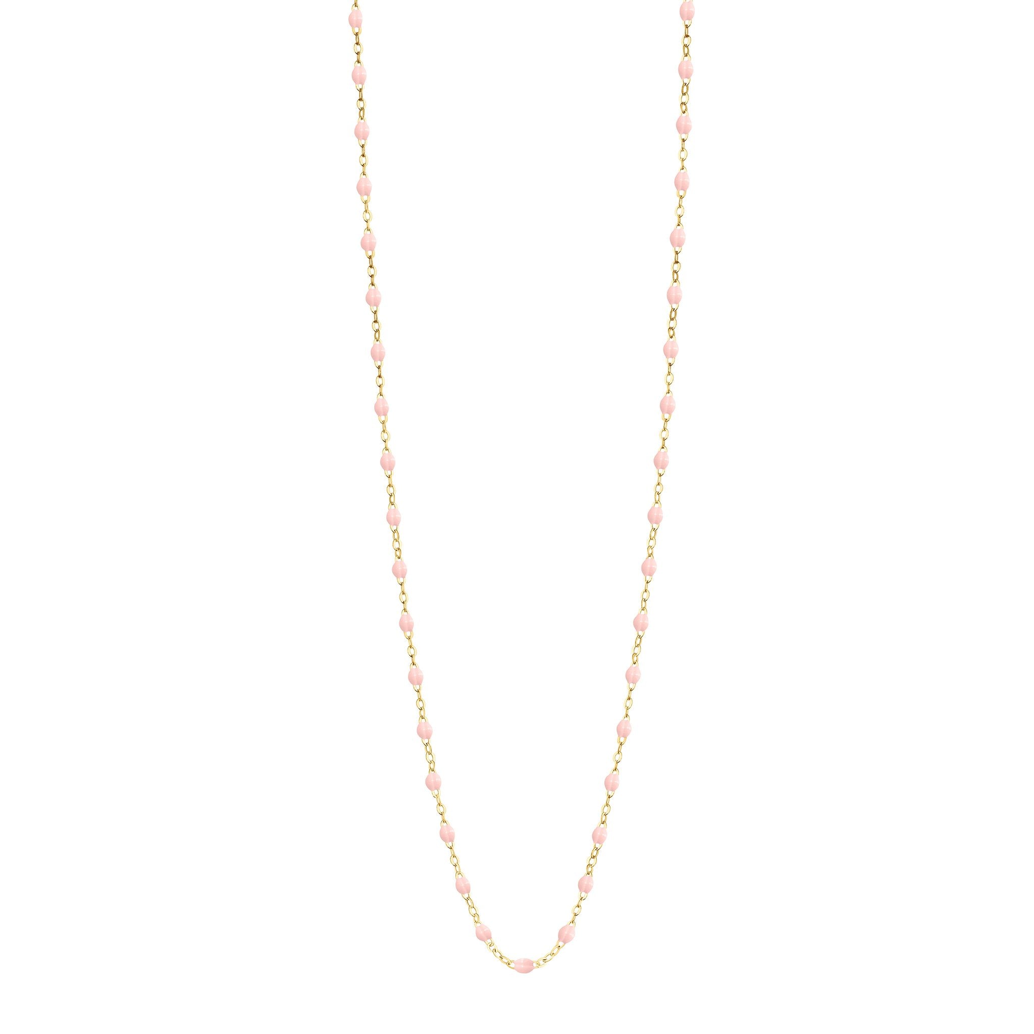 Gigi Clozeau - Sautoir rose bébé Classique Gigi, or jaune, 86 cm