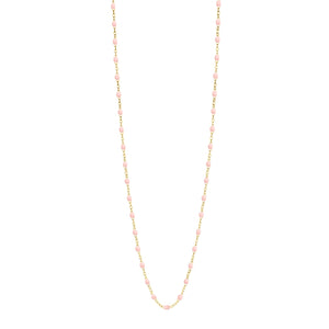 Gigi Clozeau - Sautoir rose bébé Classique Gigi, or jaune, 86 cm