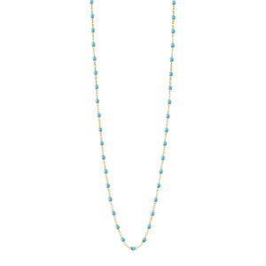 Gigi Clozeau - Sautoir turquoise Classique Gigi, or jaune, 86 cm