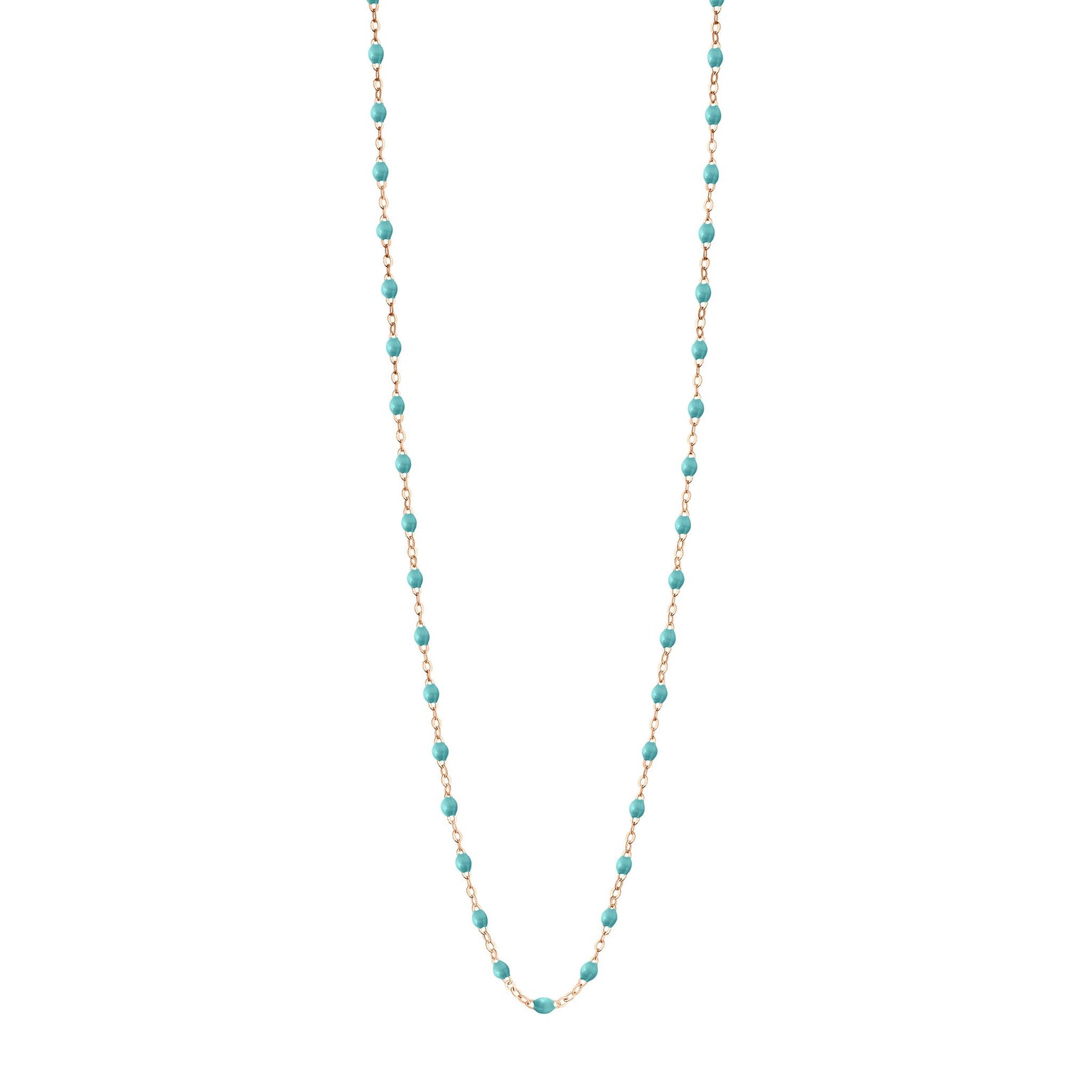 Gigi Clozeau - Sautoir turquoise vertClassique Gigi, or rose, 60 cm