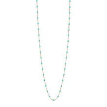 Gigi Clozeau - Sautoir vert d'eau Classique Gigi, or rose, 60 cm