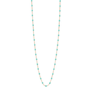 Gigi Clozeau - Sautoir vert d'eau Classique Gigi, or rose, 86 cm