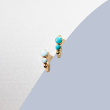 Gigi Clozeau - Créoles Classique Gigi résine turquoise vert, or jaune